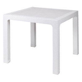 Tavolo quadrato 80x80 cm da esterno in pp effetto rattan, gambe rimovibili, Este'