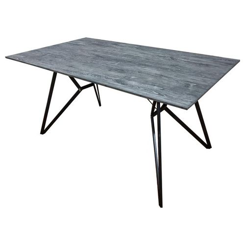 Tavolo rettangolare Nashville 160X90X76 in metallo e mdf grigio