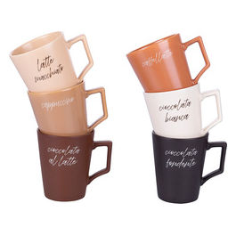 Tazza colazione in gres Shade of Chocolate set 6 pz