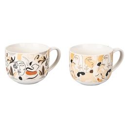 Tazza colazione Jumbo 470 ml Face to Grey