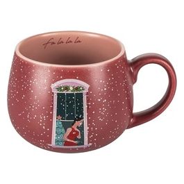 Tazza colazione in new bone China 400 ml, XMas Pink