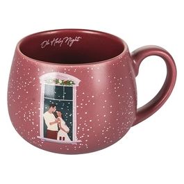 Tazza colazione in new bone China 400 ml, XMas Pink