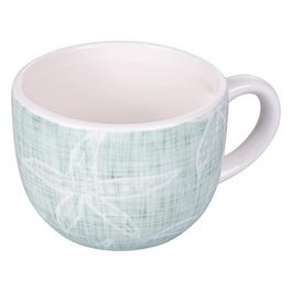 Tazza Jumbo 392 ml in ceramica, decoro mediterraneo, Cozumel