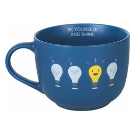 Tazza Jumbo con manico in new bone china 520 ml,Be Positive