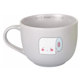 Tazza Jumbo con manico in new bone china 520 ml,Be Positive