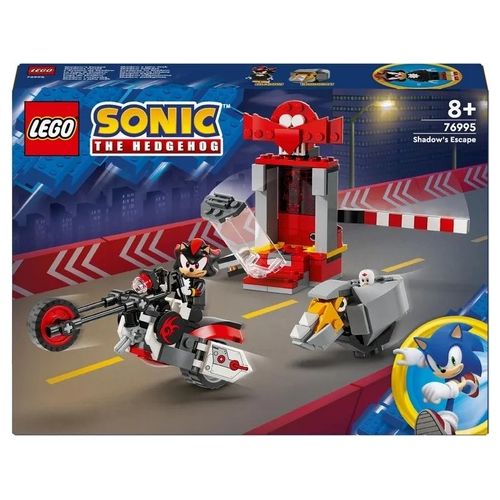LEGO Sonic the Hedgehog 76995 La Fuga di Shadow the Hedgehog con Moto Giocattolo per Bambini 8+ Anni, Personaggi Videogiochi