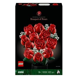 LEGO Icons 10328 Bouquet di Rose, Set Fiori Finti per Adulti, Decorazione Casa, Idea Regalo per Lei o Lui, Collezione Botanica