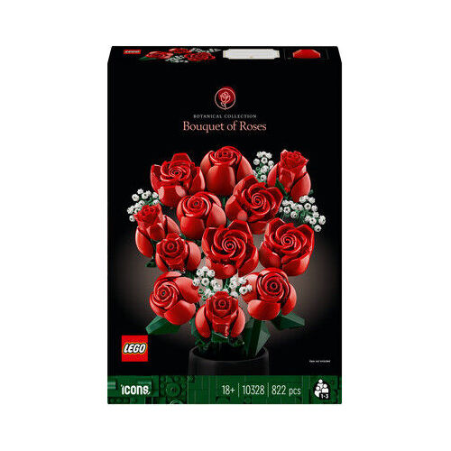 Icons 10328 Bouquet di Rose, Set Fiori Finti per Adulti, Decorazione Casa, Idea Regalo per Lei o Lui, Collezione Botanica