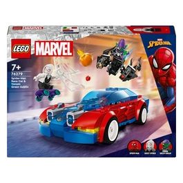 LEGO Marvel 76279 Auto da Corsa di Spider-Man e Venom Goblin, Gioco per Bambini di 7+ Anni, Veicoli Giocattolo dei Supereroi