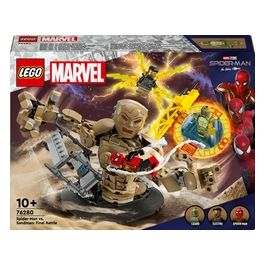 LEGO Marvel 76280 Spider-Man vs. Uomo Sabbia: Battaglia Finale con Minifigure dei Cattivi, Gioco per Bambini 10+, Idea Regalo