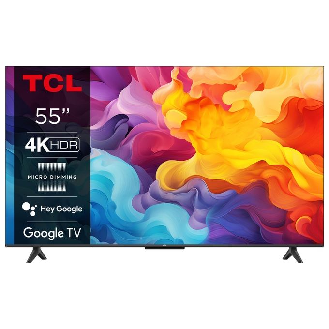 Image of Tcl 55P655 Smart TV 55 Pollici 4K Ultra HD Display LCD Sistema Google TV DVBT2-C-S2 Classe E Dolby Audio colore Nero