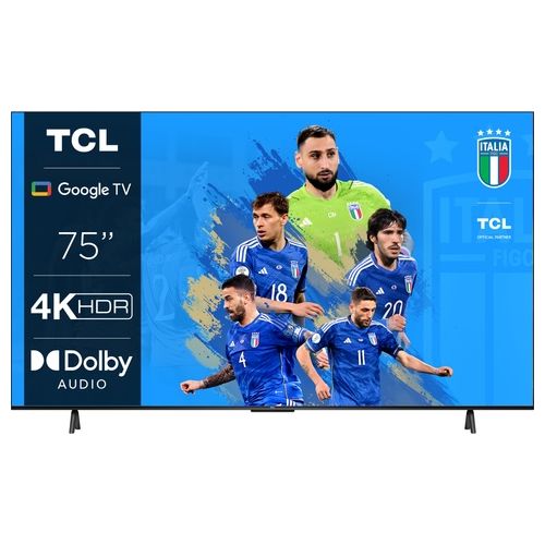 TCL 75P635 P63 Series Smart TV 75 Pollici 4K Ultra HD Display LED Google TV Android TV