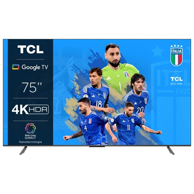 TCL 75P735 Smart TV 75 Pollici 4K Ultra HD Display LED con sistema Google TV colore Nero