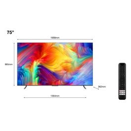 TCL 75P735 Smart TV 75 Pollici 4K Ultra HD Display LED con sistema Google TV colore Nero