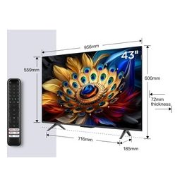 C69 Serie C6 Smart TV QLED 4K 43" 43C69B Dolby Vision Dolby Atmos Google TV