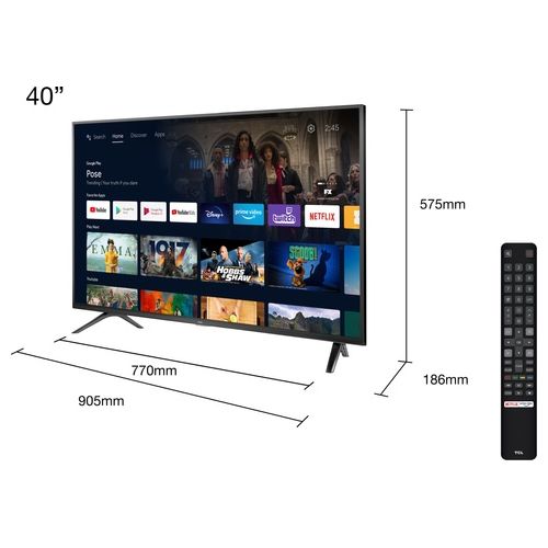 TCL S52 Series 40S5200 Tv Led 40" Full Hd Smart Tv Wi-Fi Nero