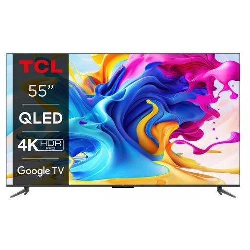 TCL Tv QLed 4k 55C645 55 pollici Smart TV Android Hdr10 Dolby Vision/Atmos