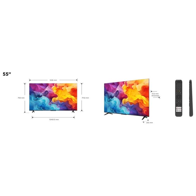 TCL Serie P61 55P61B Smart TV Ultra HD 4K 55'' Dolby Audio Controlli Vocali Google TV