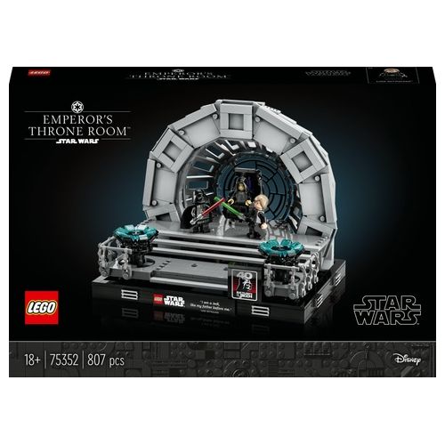 LEGO Star Wars 75352 Diorama Sala del Trono dell'Imperatore, Set Duello con Spade Laser 40° Anniversario del Ritorno dello Jedi