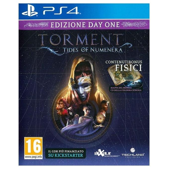 Techland 218718 Torment Tides of Numenera Gioco per PlayStation 4 Edizione Day One con Colonna Sonora Guida Digitale Mappa del Mondo e Armatura Esclusiva colore Nero