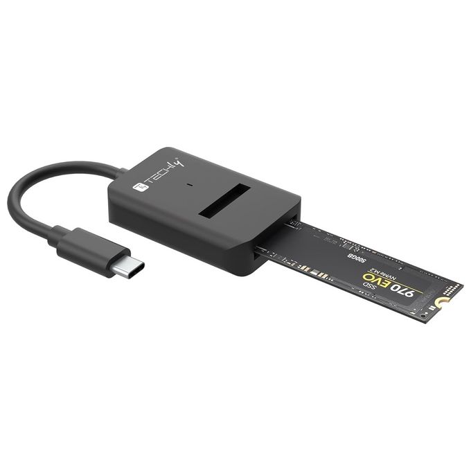 Techly Adattatore SSD da USB-C a NVMe-SATA M.2