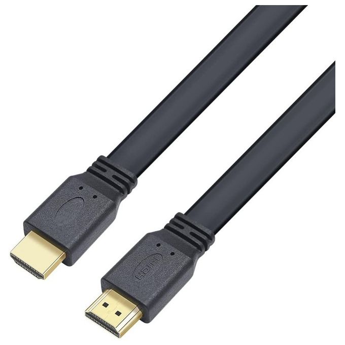 Techly Cavo Hdmi 2.0 High Speed con Ethernet A-A M-M Piatto 0.5mt