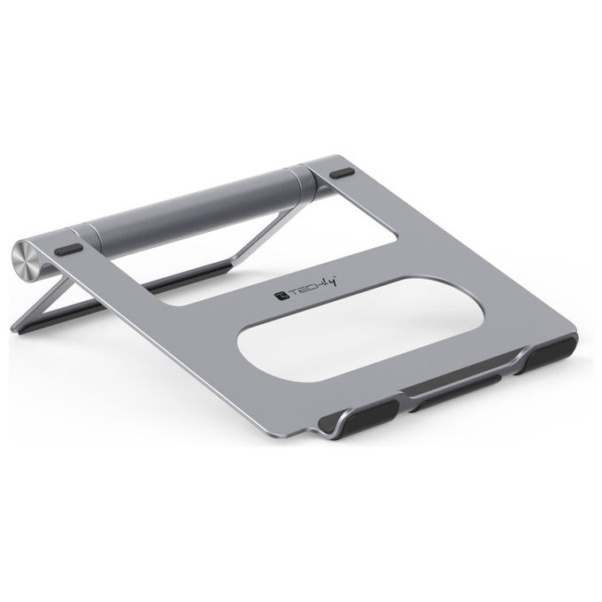 Techly ICA-NTB DOCK91 Docking Station USB-C 9 in 1 Stand Notebook Pieghevole HDMI 4K Ethernet Gigabit 100W colore Argento
