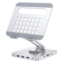 ICA-TBL DOCK81 Hub USB-C 8 in 1 con Supporto Regolabile