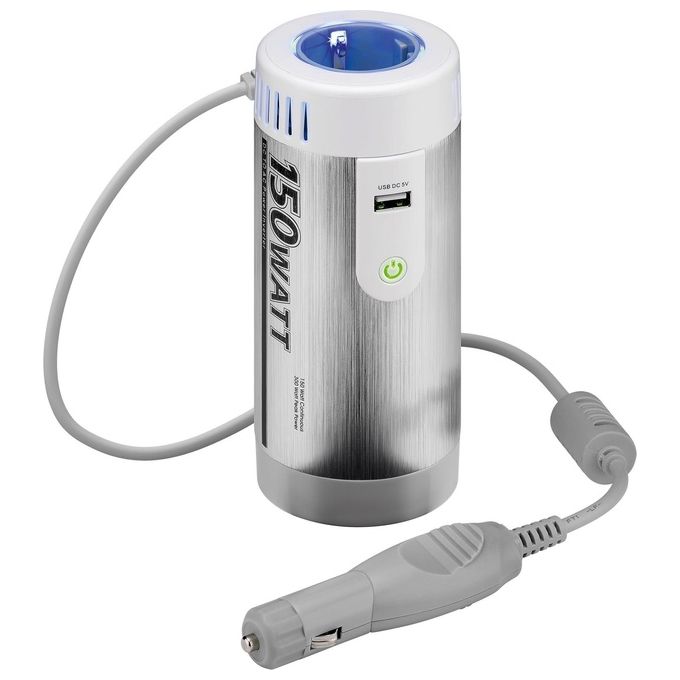 Techly Inverter Soft Start Onda Sinusoidale Modificata 12 Volt Argento