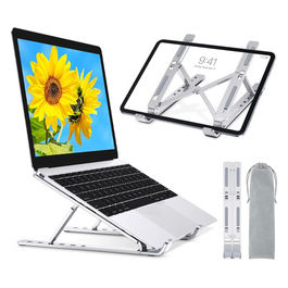 Techly, Supporto Pieghevole in Alluminio, Per Notebook, Tablet e Smartphone 10-16", Argento