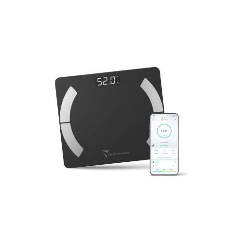 Techmade Bilancia Pesapersone Smart Digitale 180kg Nera