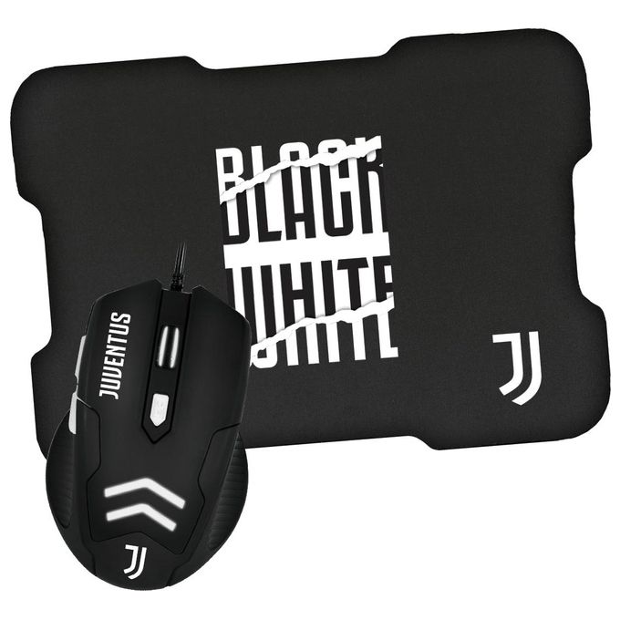 Techmade Kit Mouse Usb e Tappetino Gaming Juventus