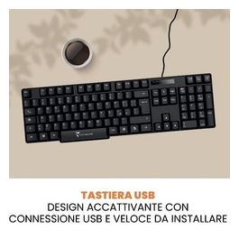 Tastiera per Pc Usb Qwerty Nero