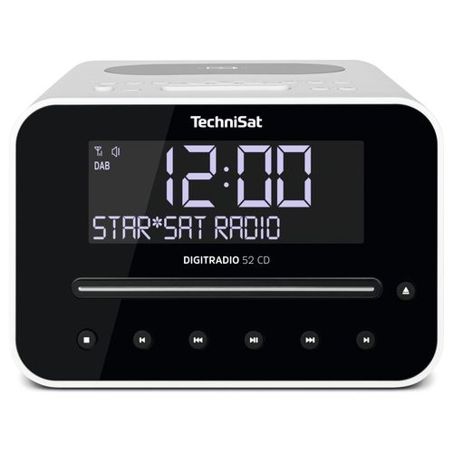 Technisat DIGITRADIO 52 CD Stereo DAB Radio Sveglia Bianco