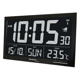 WS 8007 Orologio Radio da Parete Nero 36,8x2,9x22,8cm