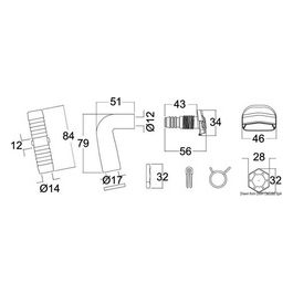 Kit immissione acqua pulita bianco 