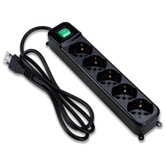 Tecnoware FMP5IIG Multipresa Filtrata Power Cleaner 5 Ita, Interruttore Luminoso Child Protection Spina Ingresso Italia