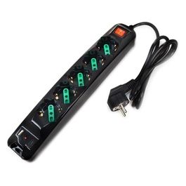 Power Systems Multipresa Power Cleaner 5 5 Uscite Italia/Schuko 1 USB-A  1 USB-C Power Delivery e Quick Charger 3.0 Nero