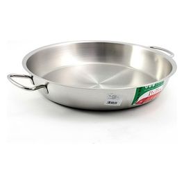 Tegame per induzione in acciaio inox con 2 manici Inox Diametro 40 cm