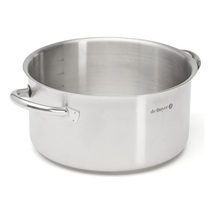 De Buyer 3505.24 Prim Appety Tegame 4 L Acciaio inox Induzione e Forno Resistente Lavabile in Lavastoviglie colore Acciaio inox