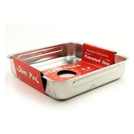 Teglia quadrata alta antiaderente in acciaio inox 36x36