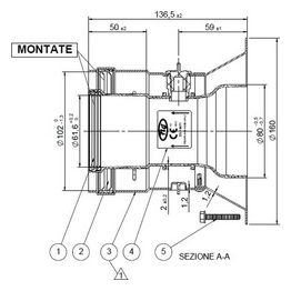 Tekfumi Partenza Verticale 60/100 Compatibile Junker Pp