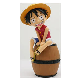 Teknofun, One Piece, Statuetta Luminosa Luffy su Botte, 20 cm