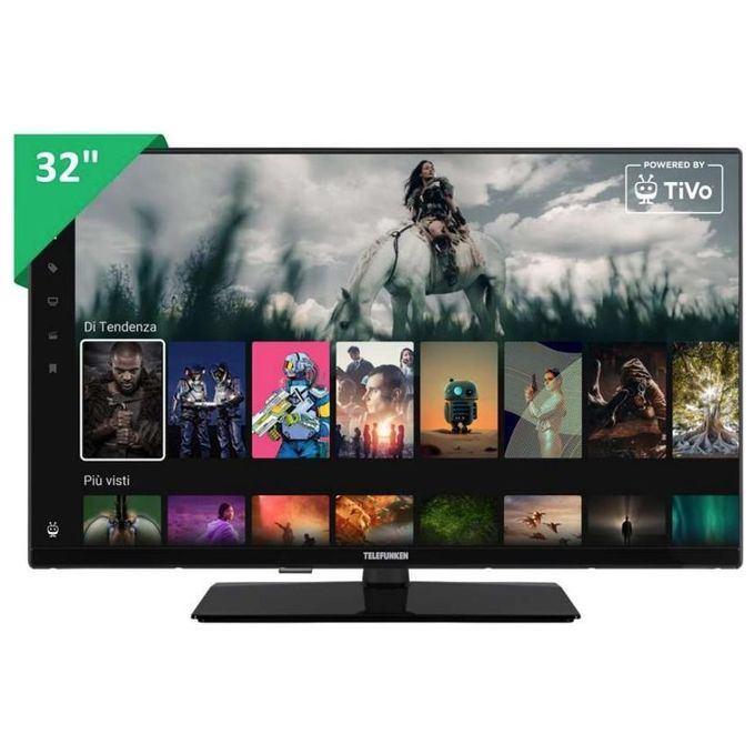 Image of Telefunken TE32750B45I2DT Smart TV 32 Pollici Risoluzione HD Ready Display LED Sistema TiVo OS Base Centrale colore Nero