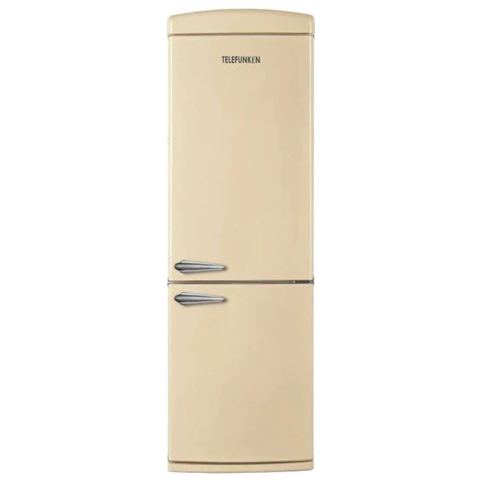 Image of Telefunken TKBM379BREF - Frigorifero Combinato 294 L, 186 cm, Classe F, 41 dB, No Frost, Design Retro', Beige