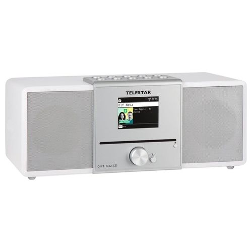 Telestar Dira S32i Radio Portatile Analogico e Digitale con Lettore CD Bianco