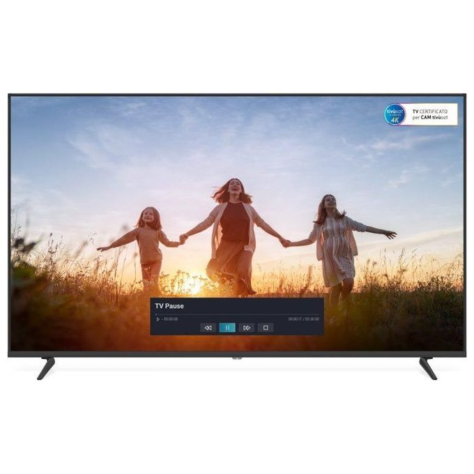 Image of Telesystem 28000233 Tv Led 55'' Ultra Hd 4k Smart Vidaa Dvb-t2 S2 TivuSat Hotel Mode 2 Telecomandi