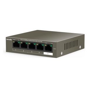 Tenda TEF1105P-4-63W Poe Switch Ethernet 5-Port 10/100 Mbps Cassa in Metallo