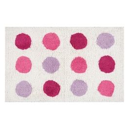 Tappeto In Cotone Bianco/Lilla Cotone 1,5x50x80 Cm