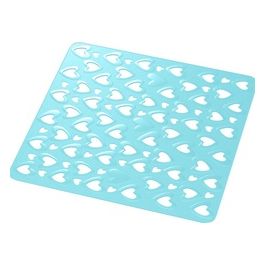 Tappeto Antiscivolo G-Cuore Azzurro Pvc 55x55x0,4 Cm